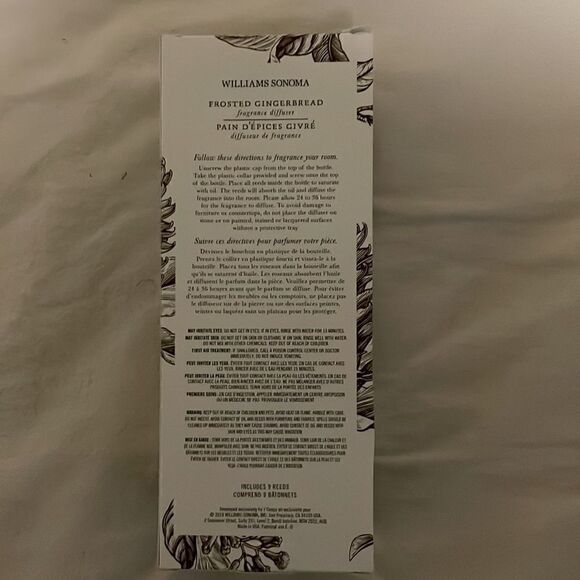 Williams Sonoma Frosted Gingerbread Diffuser NIB - Picture 5 of 5